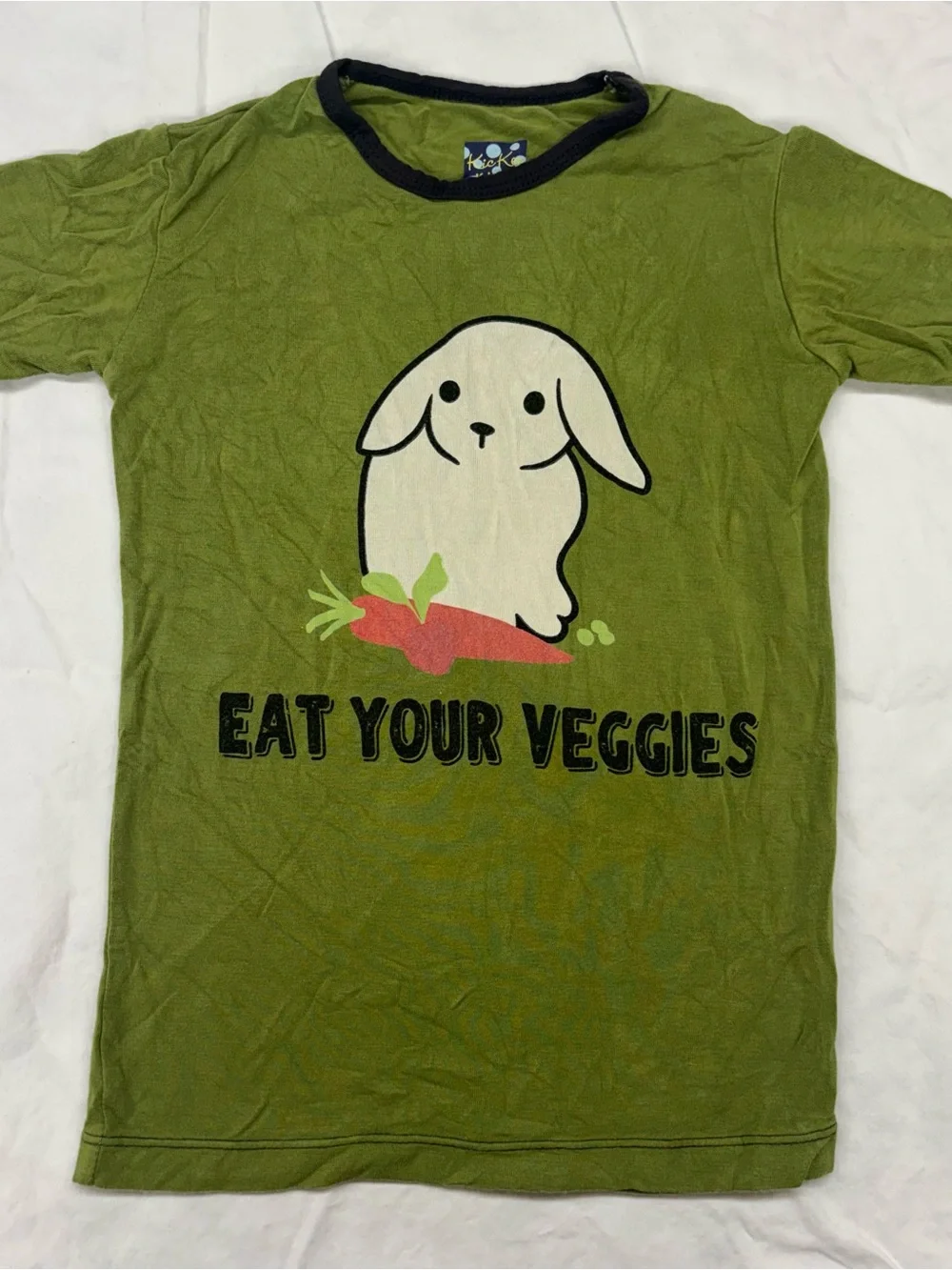 Kickee Pants Garden Eat Your Veggies Bunny Pajamas Size 6 Bamboo Soft